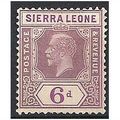 Sierra Leone 1924 SG139 6d Grey-Purple & Bright...