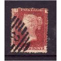 GREAT BRITAIN 1858-79 QV SG44 1d RED BROWN PLAT...