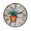 Wanduhr ø 33cm LAVENDEL POT Vintage Shabby ROMA...