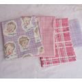 4 Baby Girls Print Fabric Material Cotton Micha...