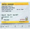 2007 ticket Bradford Bulls v Leeds Rhinos, comp...