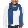 Style Co Womens Scarf Ivory Metallic Ribbed Muf...