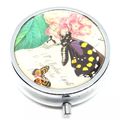 Black & Yellow Butterfly & Flowers 1.5 CM Pill ...