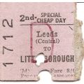 B.R.B. Edmondson Ticket - Leeds Central to Litt...
