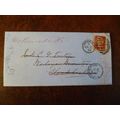 1872 GB QV 1d Red stamp LI Plate 144 cover Rev ...