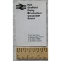 1967 BR train services Hull Sheffield Derby Bir...