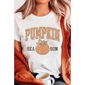 White PUMPKIN SEASON Cracking Printed Cotton Bl...