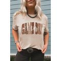 Khaki GAME DAY Rugby Checkered Letter Graphic T...
