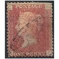 1858 SG43 1d Red Plate 135 Good+/Fine Used Chec...