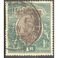 India 1926 - KGV 1r violet/ultramarine - used 2