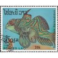 LAOS, FISH, Synoniropus Splendidus, blue 1987, ...
