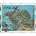 LAOS, FISH, Synoniropus Splendidus, blue 1987, 39kip