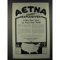 1919 Aetna Explosives Ad - A War-Time Giant for...