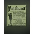 1918 Pinehurst Hotel Ad - North Carolina