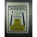 1980 Kent III Cigarette Ad - Experiencing is Believing