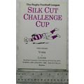 1989 programme York v. Leeds, Challenge Cup fir...