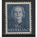 NETHERLANDS 1949 35c BLUE QUEEN JULIANA SG 692 ...