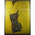 1960 Rose Marie Reid Swimsuit Ad - The sheath Mirador ..moonlight and roses
