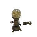 Vintage Brass Glass Globe Terrarium Lamp Accent...