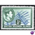 British Solomon Islands KGVI 1939 ½d Blue & Blu...