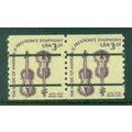 1813a 3.5c Violins Fine MNH Dry Gum Gap Pair Pr...