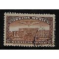 MEXICO 1934 AIR 10c BROWN TEMPLE SG 574 FINE USED#
