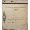 1937 receipt British Law Insurance Co., Manchester