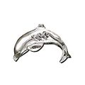 925 Sterling Diamond Cut Diving Dolphin Pendant