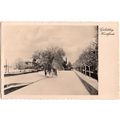 1942 Hoek AAG Postcard Wintry Road Scene Gelukk...