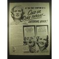 1939 Listerine Antiseptic Ad - At the first sym...