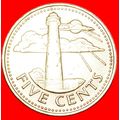 Ⰶ GREAT BRITAIN (1973-2007): BARBADOS ★ 5 CENTS...