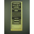 1968 Dulci Hi-Fi Equipment Ad - Listen! Pure Hi...