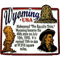 Wyoming The Equality State Outline Montage Frid...