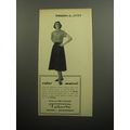 1957 Talbots Blouse and Skirt Ad - Color mates