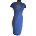 Sticky Fingers Fitted Blue Navy Wool Dress 10 UK