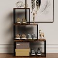 3-Cube Bookcase with 3 Sizes, Wood & Metal 3 Ti...