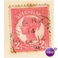 Queensland 1895 - QV - 2½d rose - used