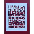 4 x Tattered Lace Die Cuts Happy Birthday Plaque