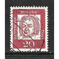 GERMANY BERLIN 1961 SG B199 20pf RED BACH FAMOU...