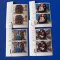 GB QEII 1974 Christmas TWO SETS Stamps with Cyl...