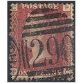 1858 SG43 1d Red Plate 207 Good Used Check Lett...