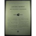 1931 Bell Telephone Ad - Saving Money for Subsc...