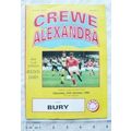 1992 programme Crewe Alexandra FC v. Bury