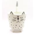 Cat Shaped Pot Plant Holder Ceramic 12 CM Home ...