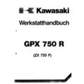 KAWASAKI GPX750R ZX750F WERKSTATTHANDBUCH MOTOR...