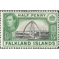 FALKLANDS, George VI, Whale jawbones, green 1938, ½d