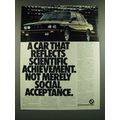 1986 BMW 528e Car Ad - Reflects Scientific Achievement