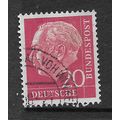 GERMANY 1954 SG1111 20pf RED HEUSS FINE USED