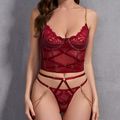 Sexy See-through Hollow Lace Temptation Uniform...