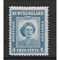 NEWFOUNDLAND 1947 4c LIGHT BLUE PRINCESS ELIZAB...